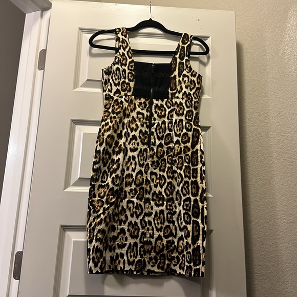 alice + olivia leopard print dress, size 2 - Picture 2 of 4